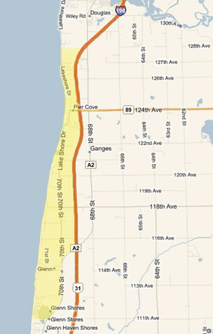 Lake Michigan Shore Association map